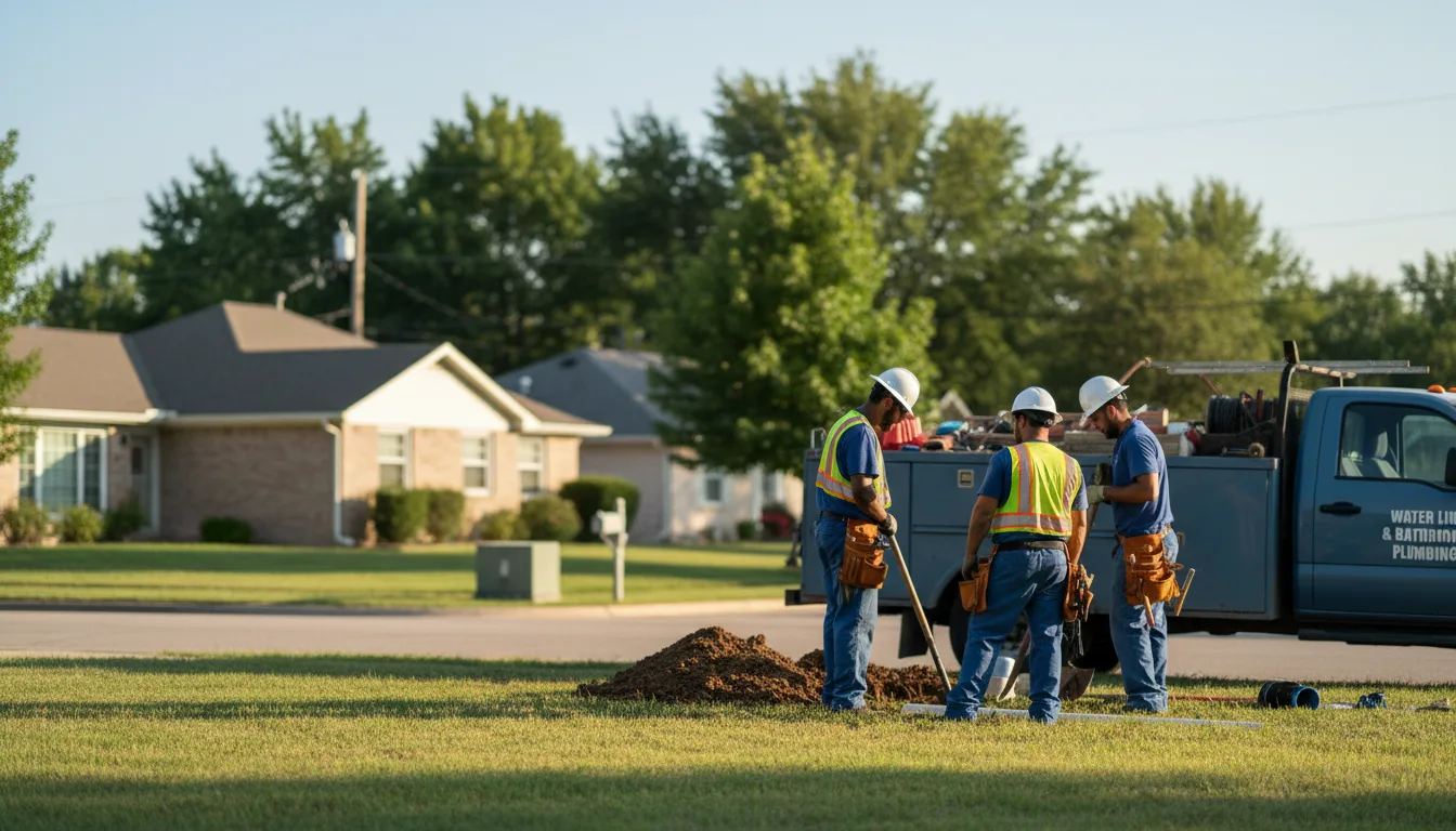 Residential water line and bathroom plumbing service in Milford, CT